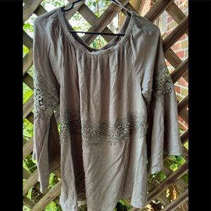 Off the shoulder green top